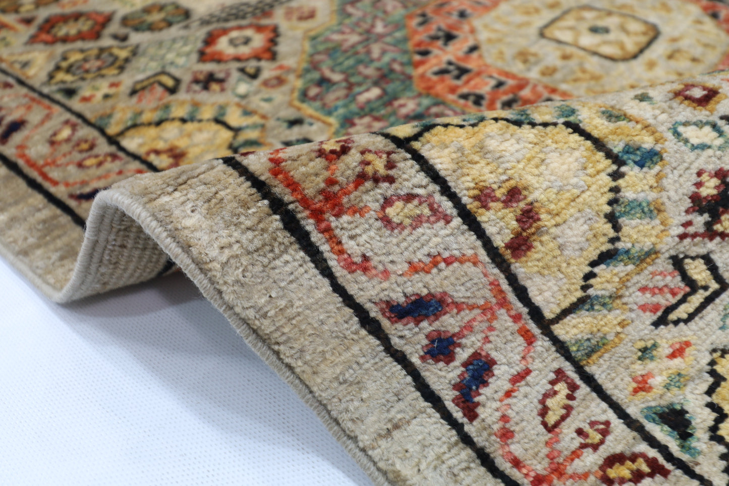80 x 357 cm | Mamluk Afghan Tribal Hand Knotted Veg Dye Wool Runner