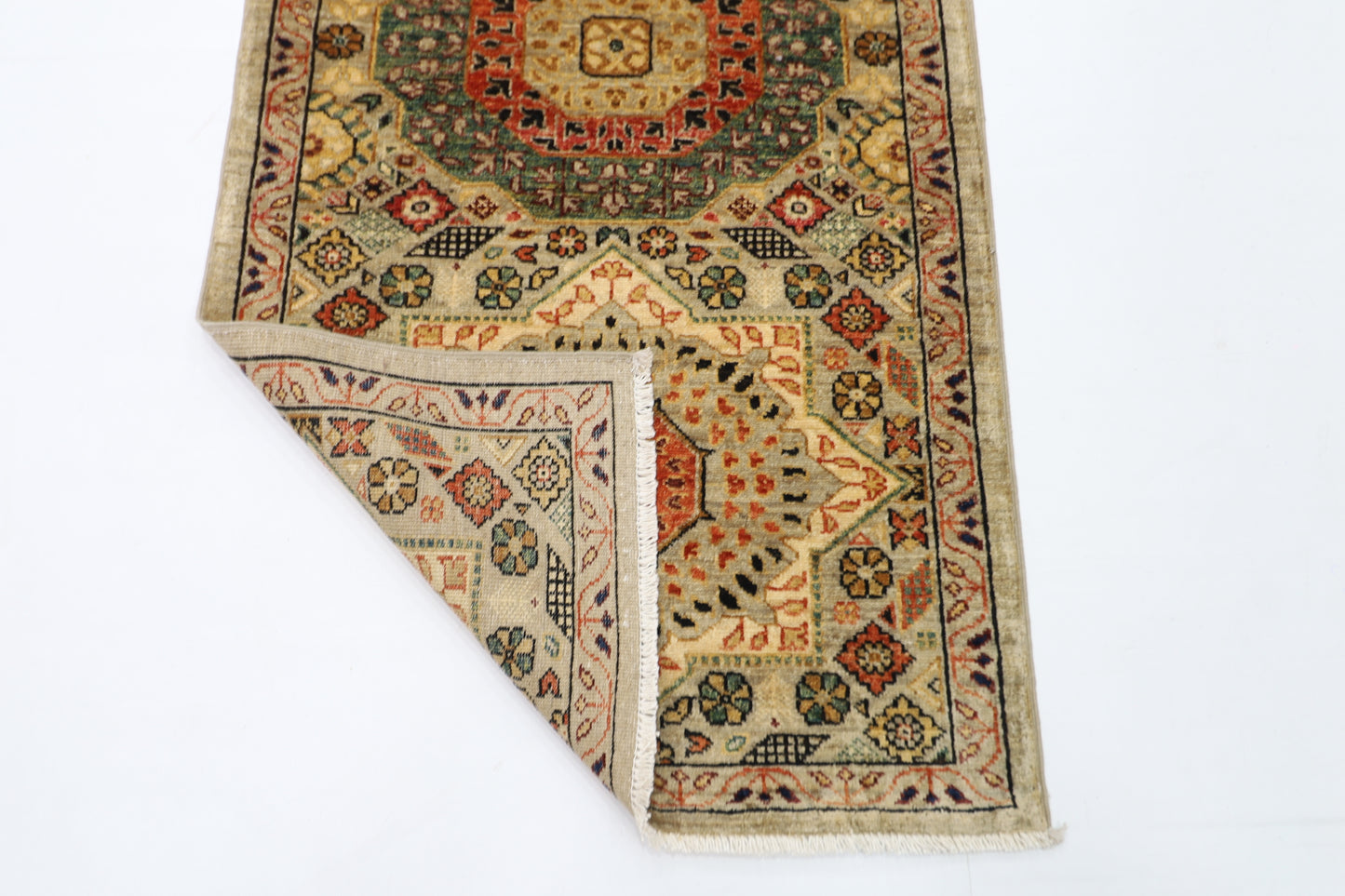 80 x 357 cm | Mamluk Afghan Tribal Hand Knotted Veg Dye Wool Runner