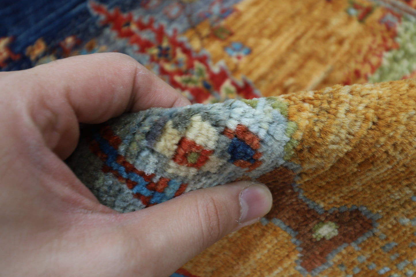78 x 304 cm | Landscape Afghan Tribal Hand Knotted Veg Dye Wool Runner