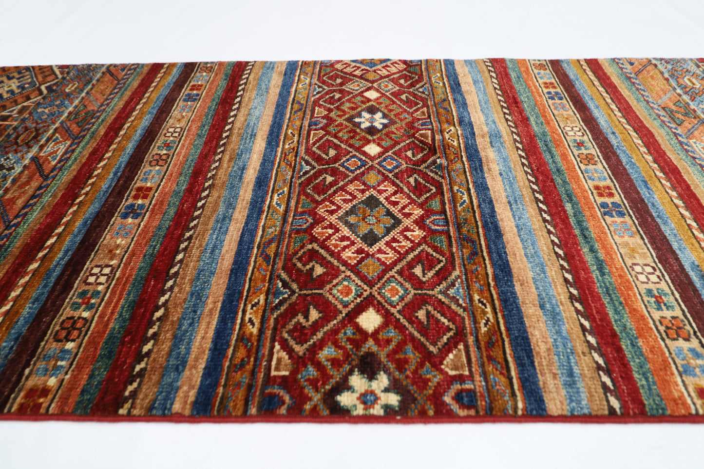 66 x 197 cm | Khorjun Afghan Tribal Hand Knotted Veg Dye Wool Runner