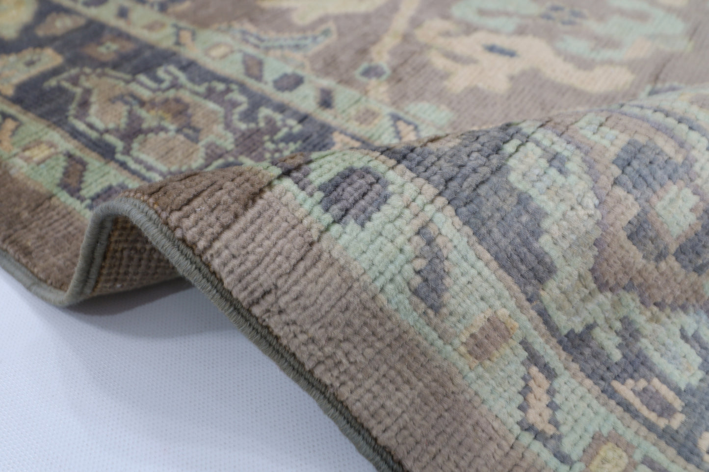 80 x 306 cm | Oushak Afghan Tribal Hand Knotted Veg Dye Wool Runner