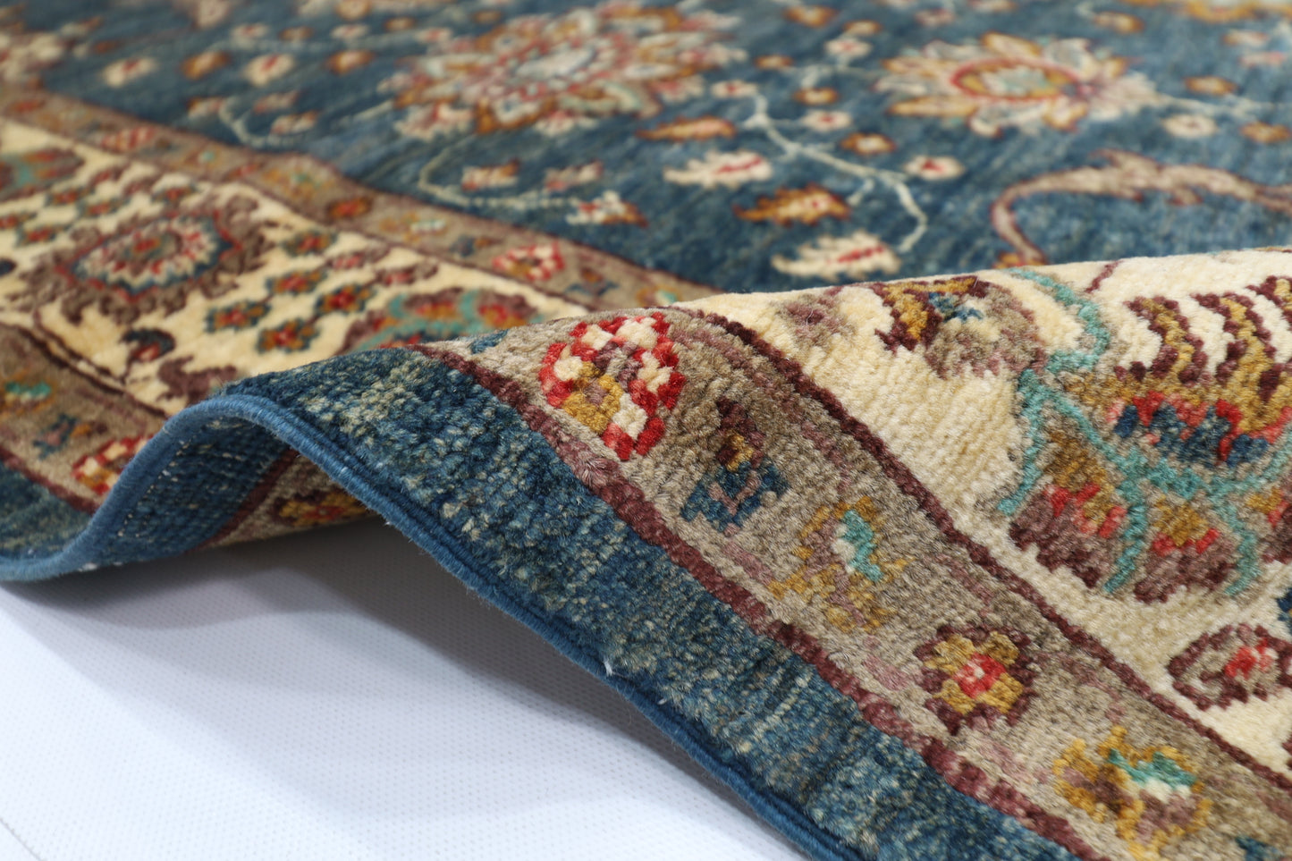 150 x 194 cm | Zeigler Afghan Tribal Hand Knotted Veg Dye Wool Carpet