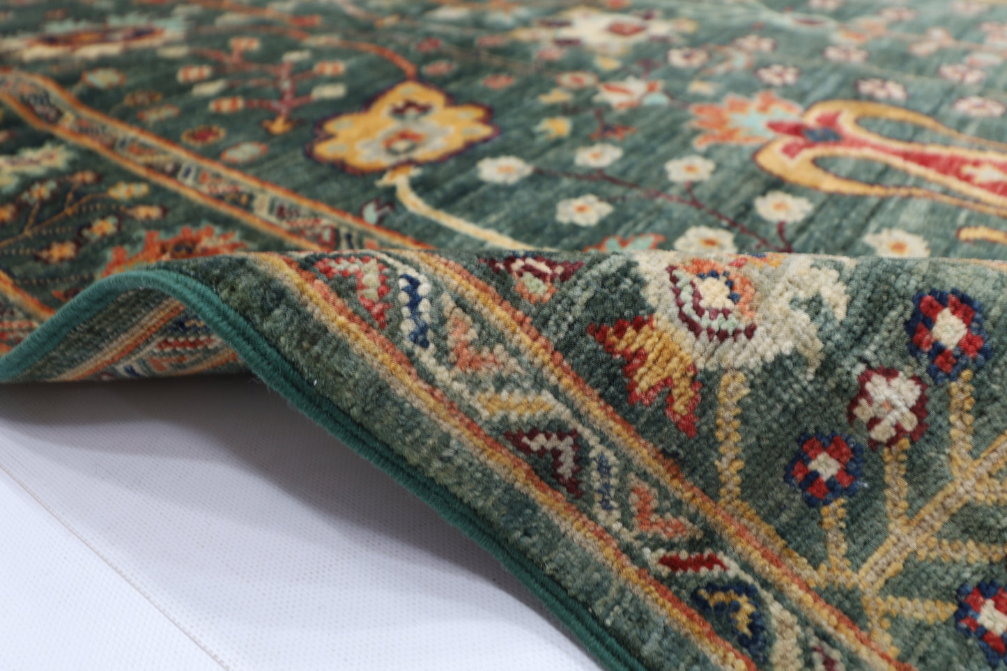 150 x 202 cm | Sultani Afghan Tribal Hand Knotted Veg Dye Wool Carpet