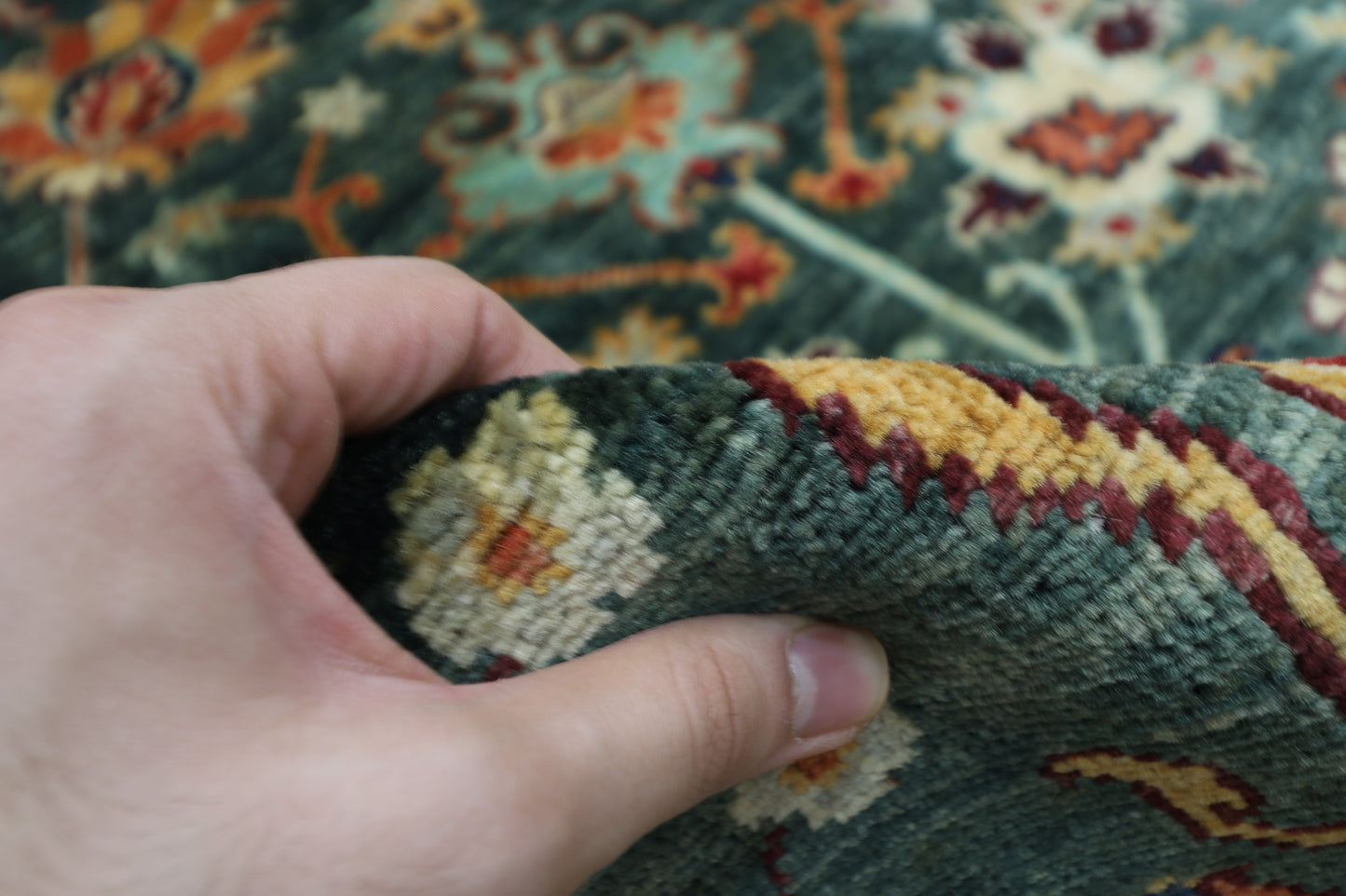 150 x 202 cm | Sultani Afghan Tribal Hand Knotted Veg Dye Wool Carpet