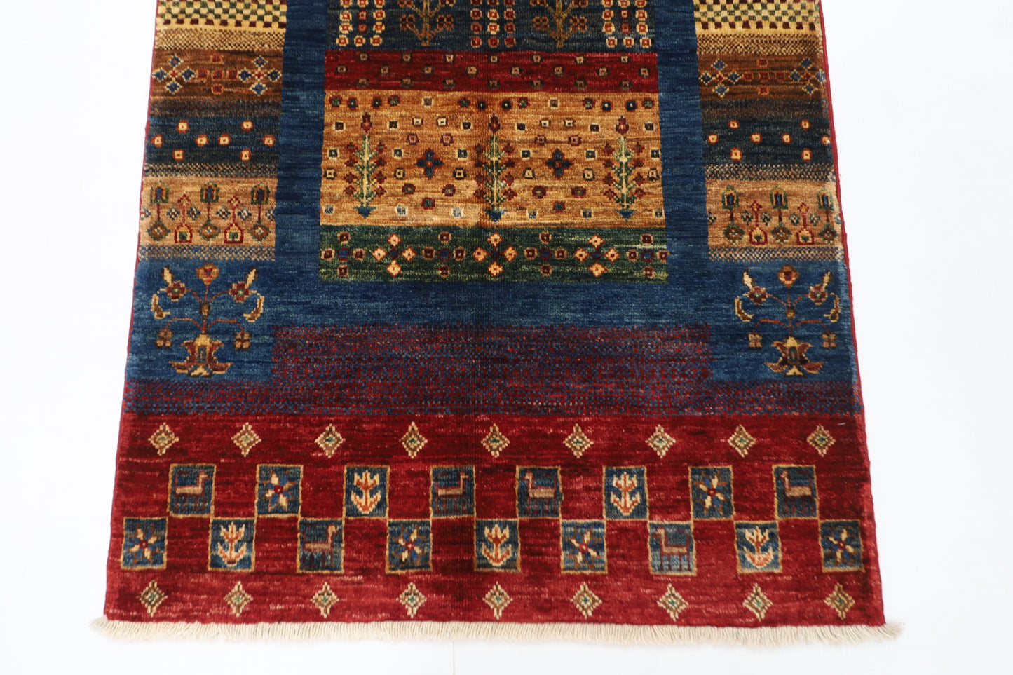 80 x 136 cm | Afghan Tribal Hand Knotted Veg Dye Wool Carpet