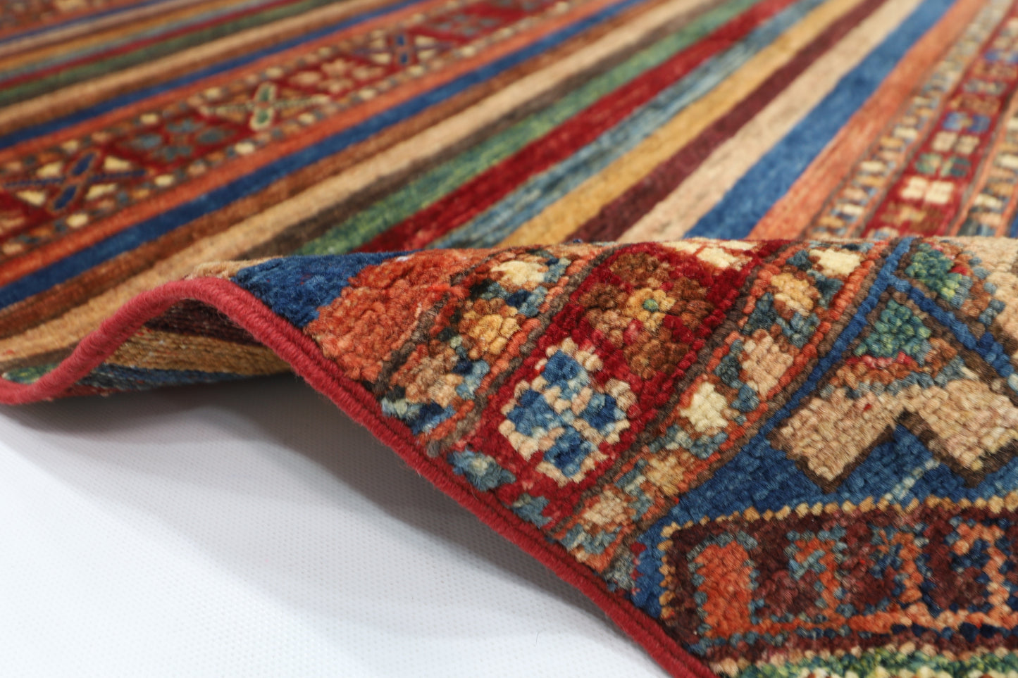106 x 154 cm | Khorjun Afghan Tribal Hand Knotted Veg Dye Wool Carpet