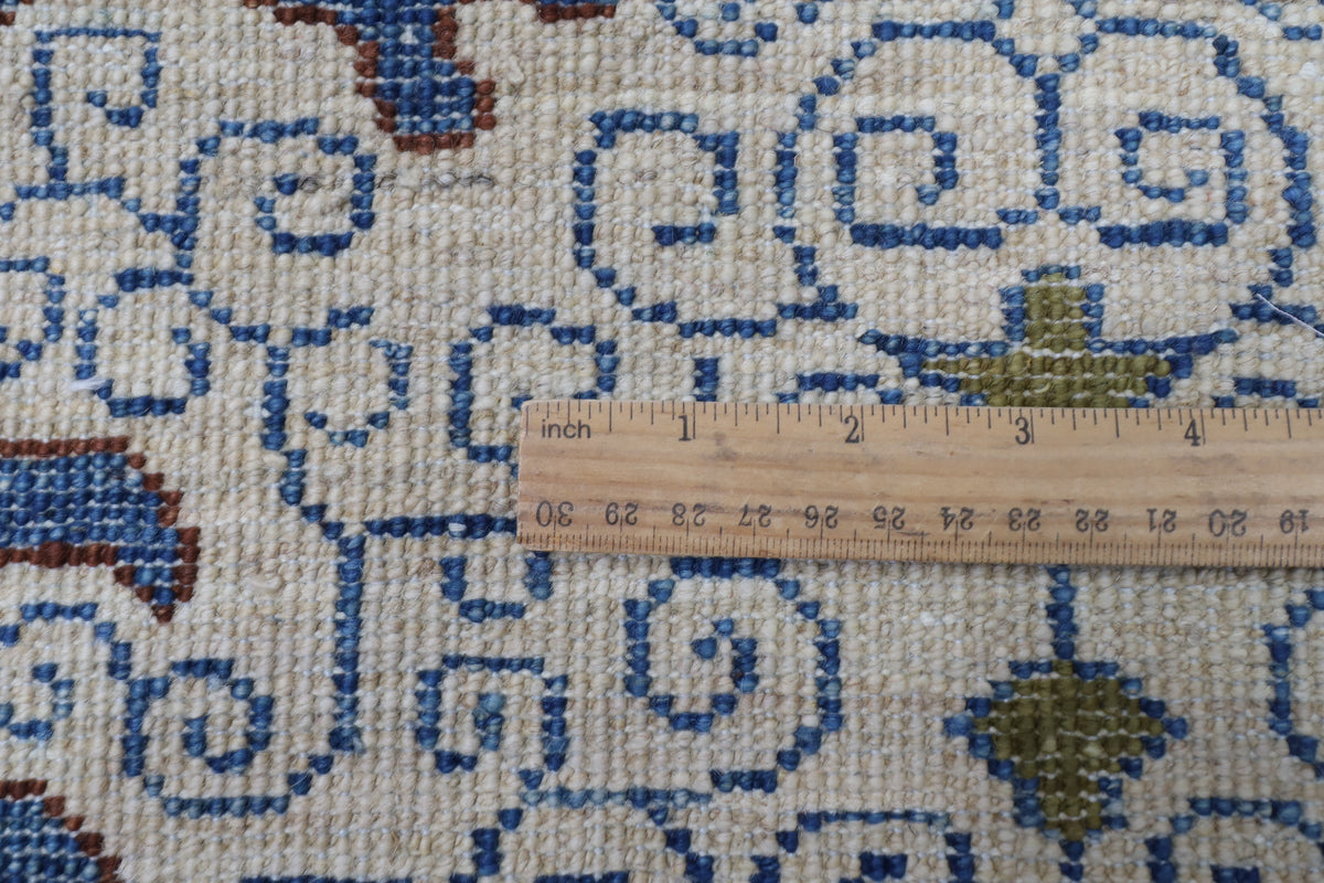 272 x 360 cm | Kawros Green Design Hand Knotted Wool Afghan Carpet