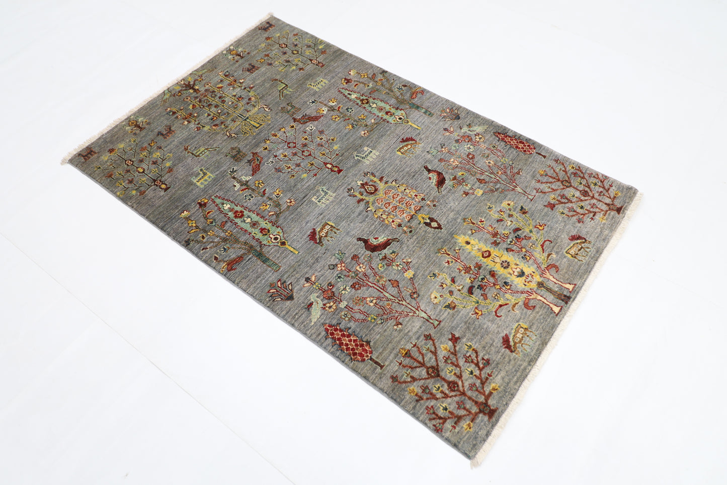 99 x 155 cm | Gabbeh Afghan Tribal Hand Knotted Veg Dye Wool Carpet