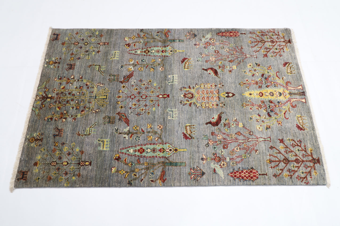99 x 155 cm | Gabbeh Afghan Tribal Hand Knotted Veg Dye Wool Carpet