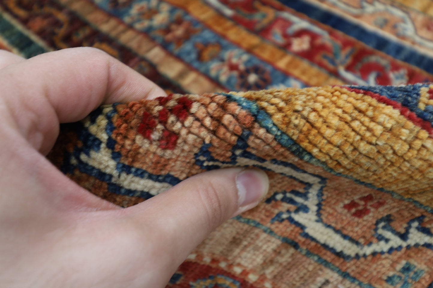 106 x 154 cm | Shawl Afghan Tribal Hand Knotted Veg Dye Wool Carpet