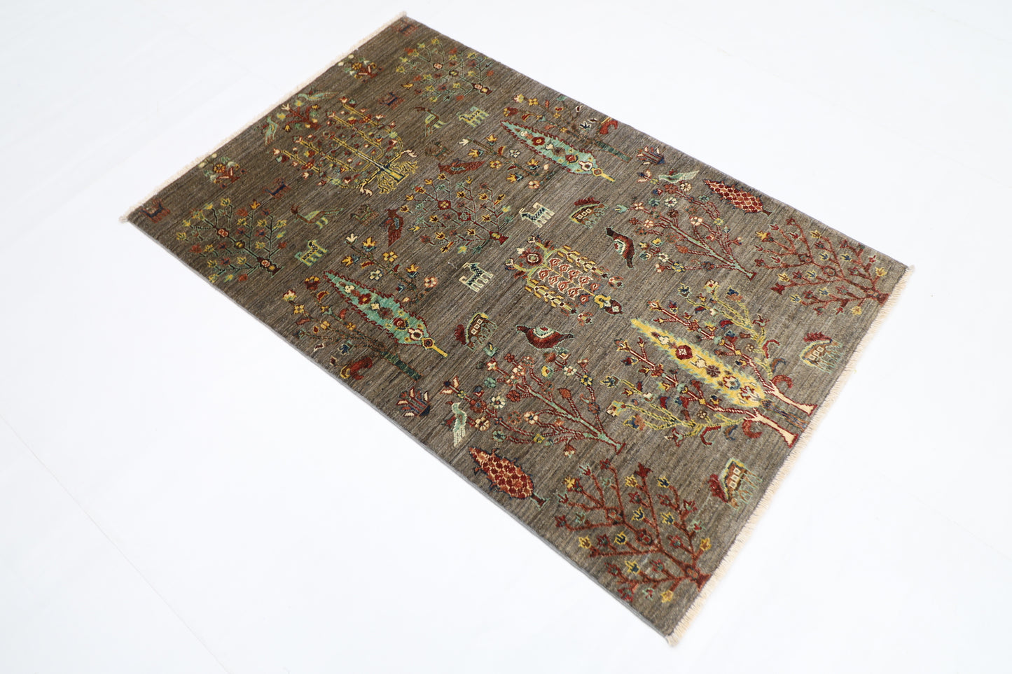 98 x 150 cm | Gabbeh Afghan Tribal Hand Knotted Veg Dye Wool Carpet