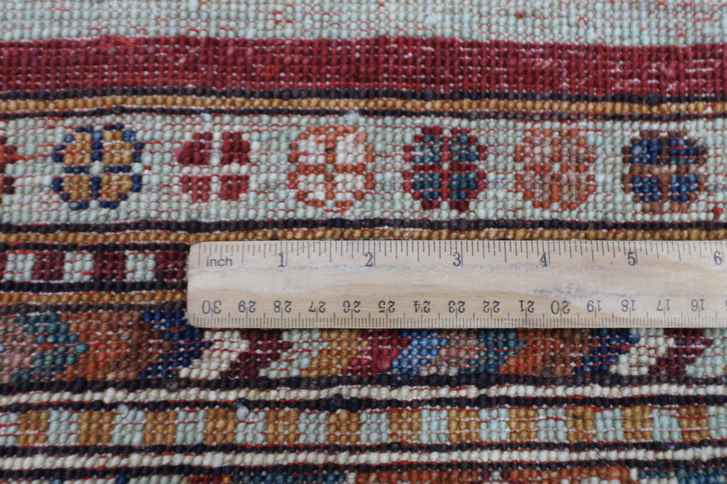 100 x 160 cm | Striped Afghan Tribal Hand Knotted Veg Dye Wool Carpet