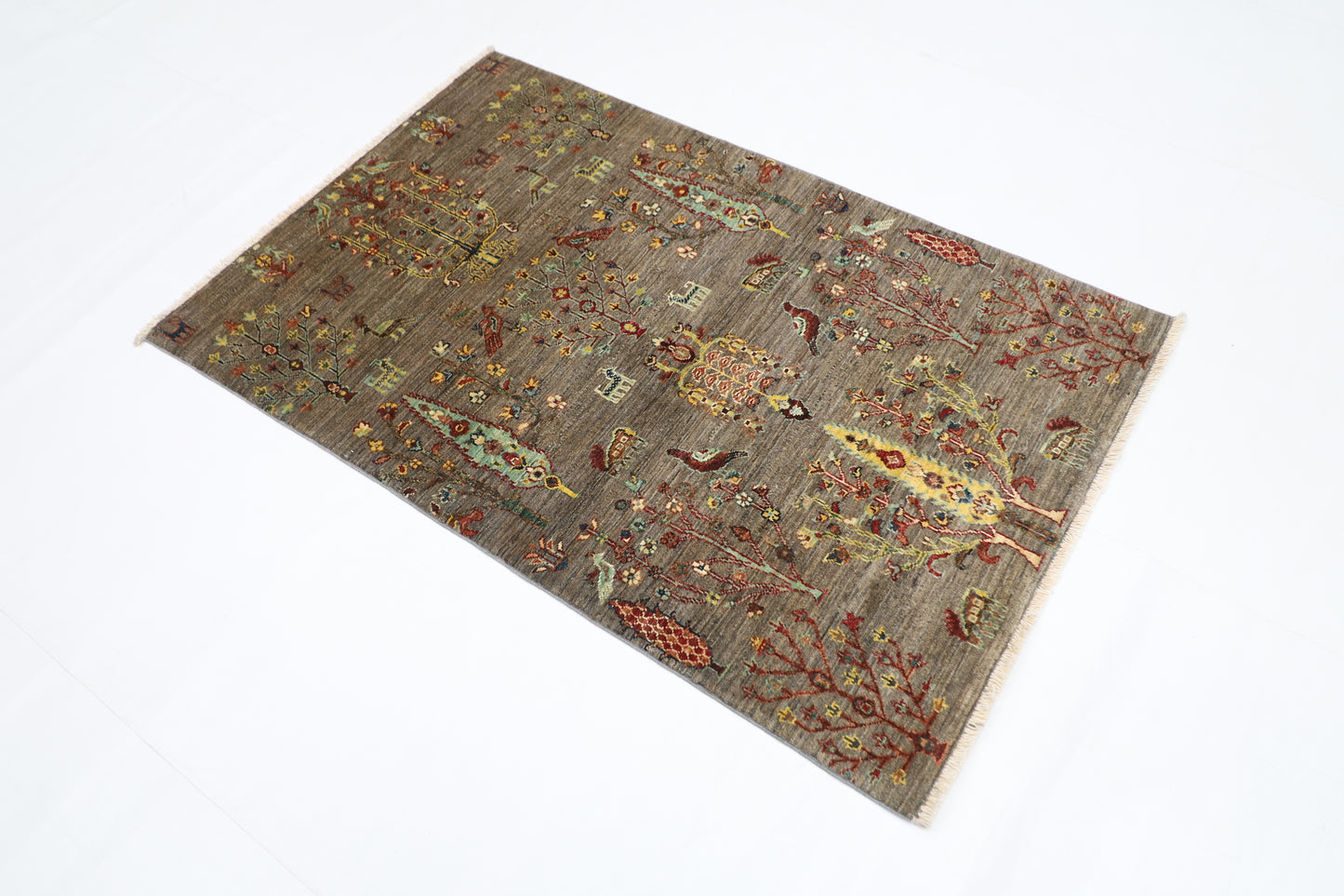 96 x 150 cm | Gabbeh Afghan Tribal Hand Knotted Veg Dye Wool Carpet