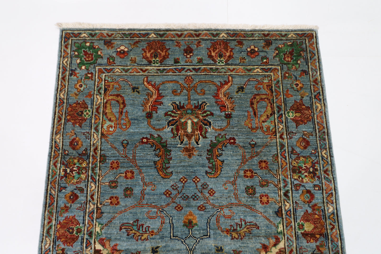 87 x 128 cm | Sultani Afghan Tribal Hand Knotted Veg Dye Wool Carpet