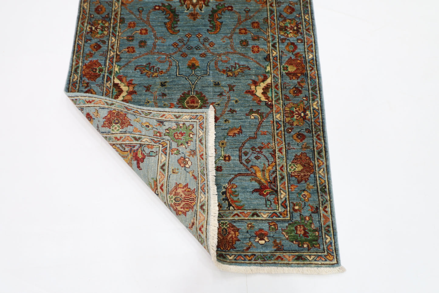 87 x 128 cm | Sultani Afghan Tribal Hand Knotted Veg Dye Wool Carpet