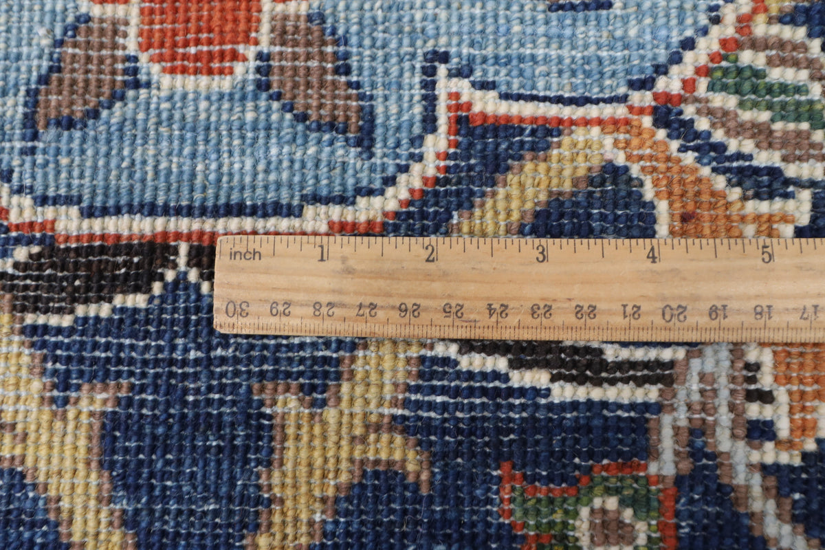 247 x 293 cm | Bidjar Blue Design Hand Knotted Wool Afghan Carpet