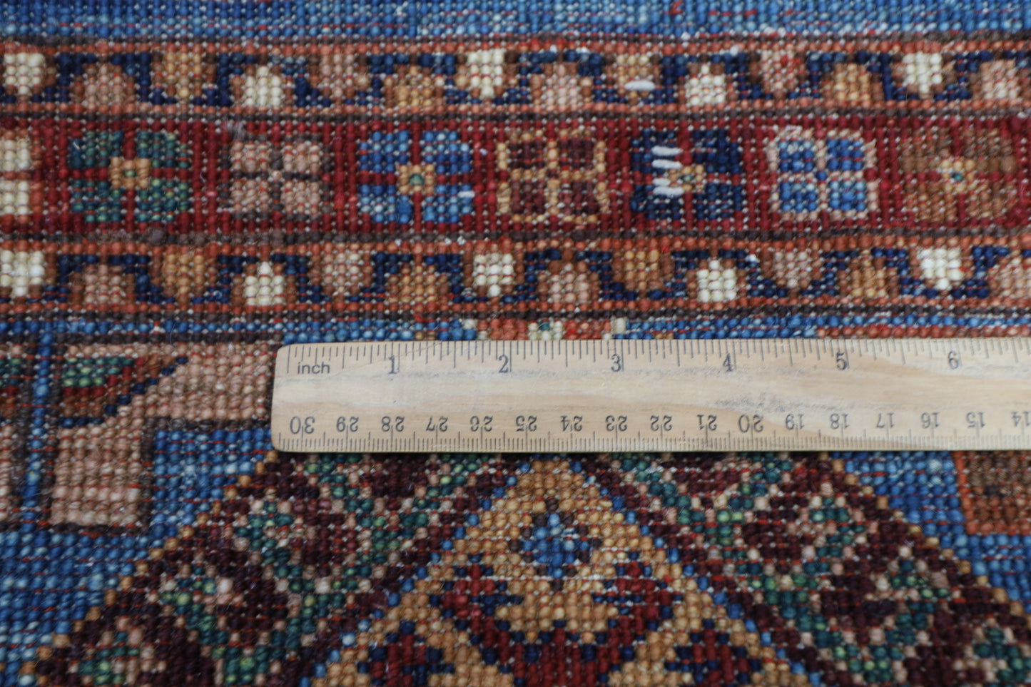 110 x 154 cm | Striped Afghan Tribal Hand Knotted Veg Dye Wool Carpet