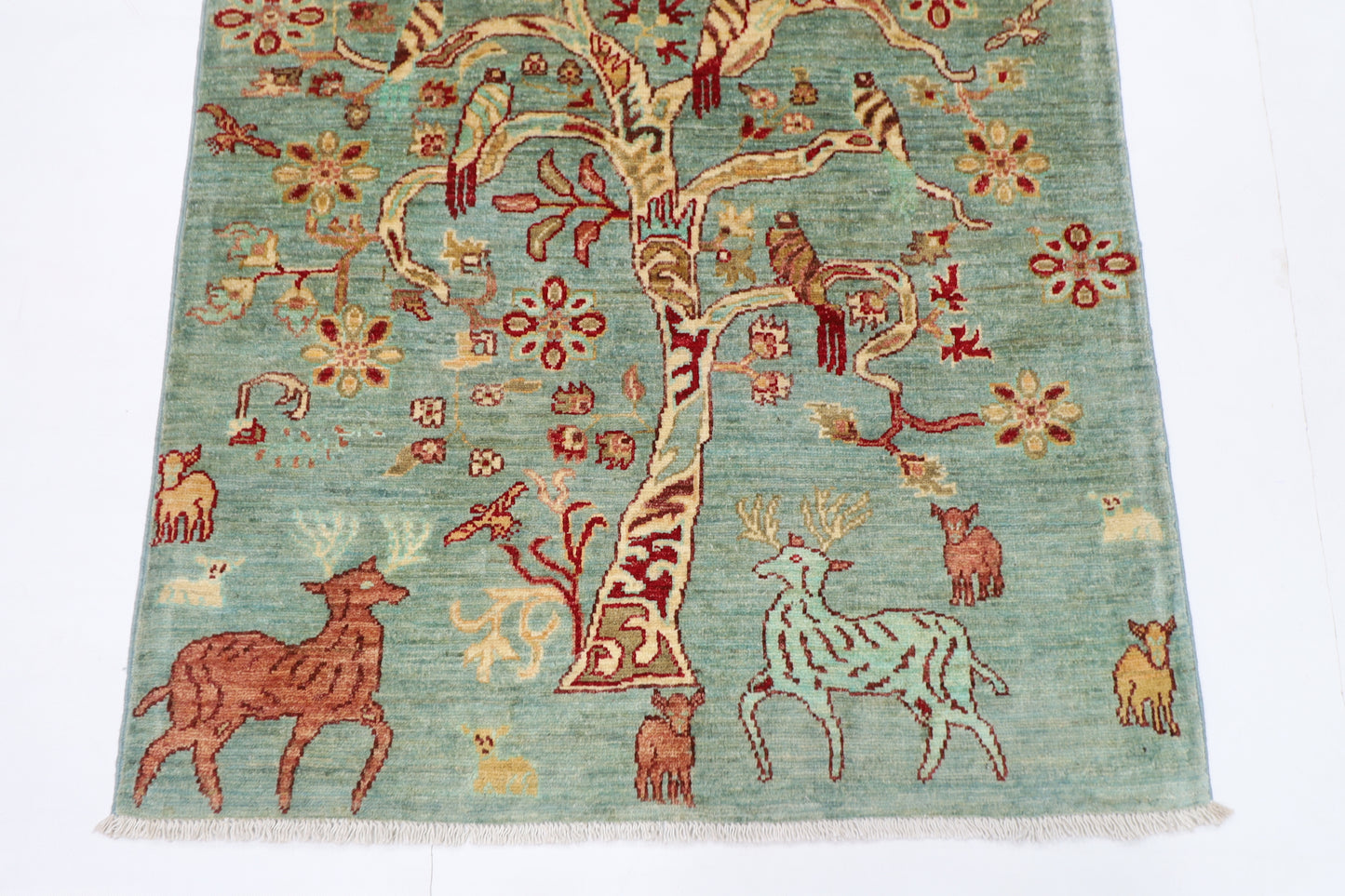 101 x 144 cm | Gabbeh Afghan Tribal Hand Knotted Veg Dye Wool Carpet