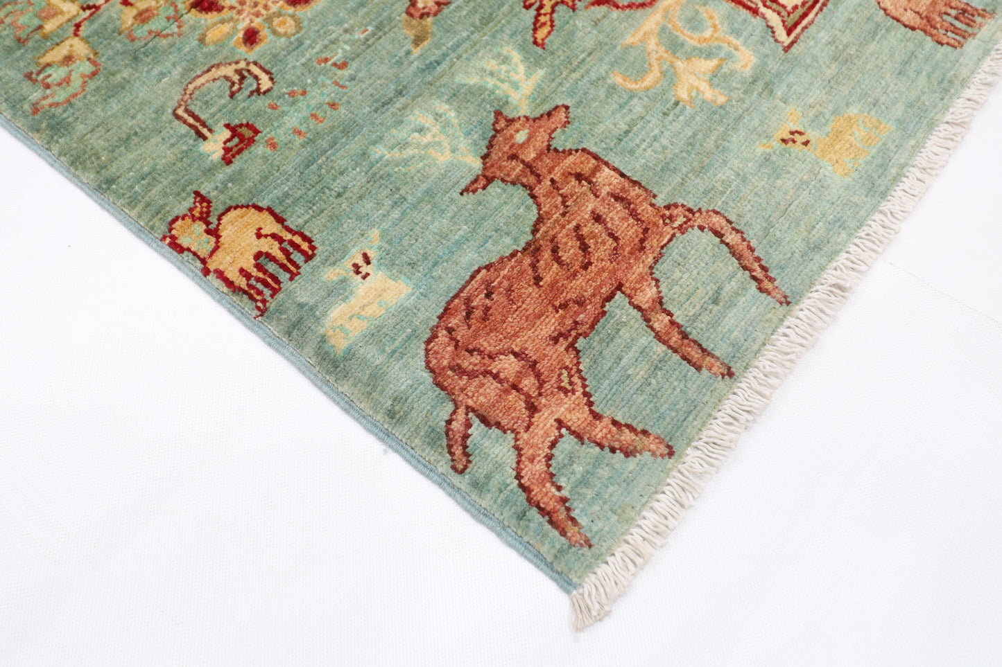 101 x 144 cm | Gabbeh Afghan Tribal Hand Knotted Veg Dye Wool Carpet