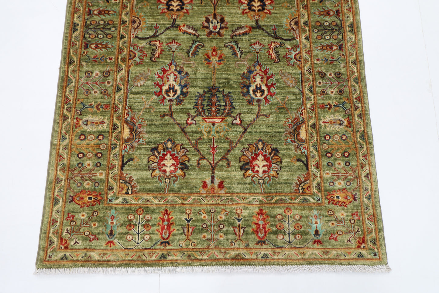 100 x 154 cm | Sultani Afghan Tribal Hand Knotted Veg Dye Wool Carpet