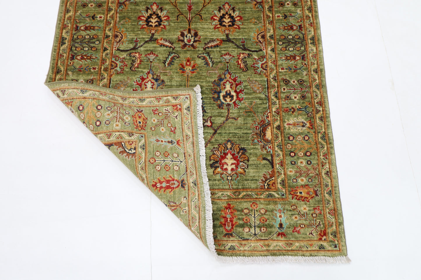 100 x 154 cm | Sultani Afghan Tribal Hand Knotted Veg Dye Wool Carpet
