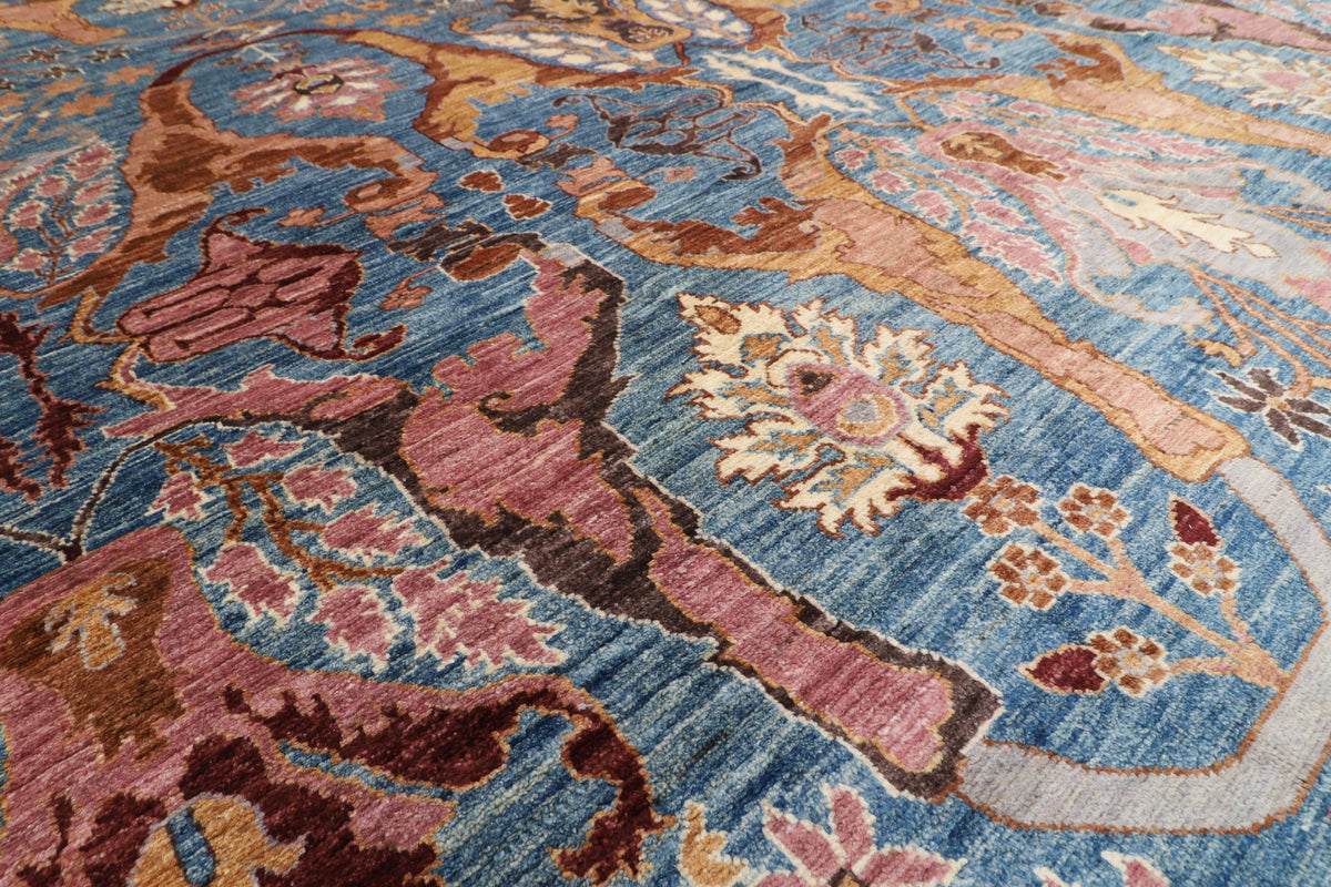 306 x 394 cm | Kawros Design Hand Knotted Wool Afghan Carpet