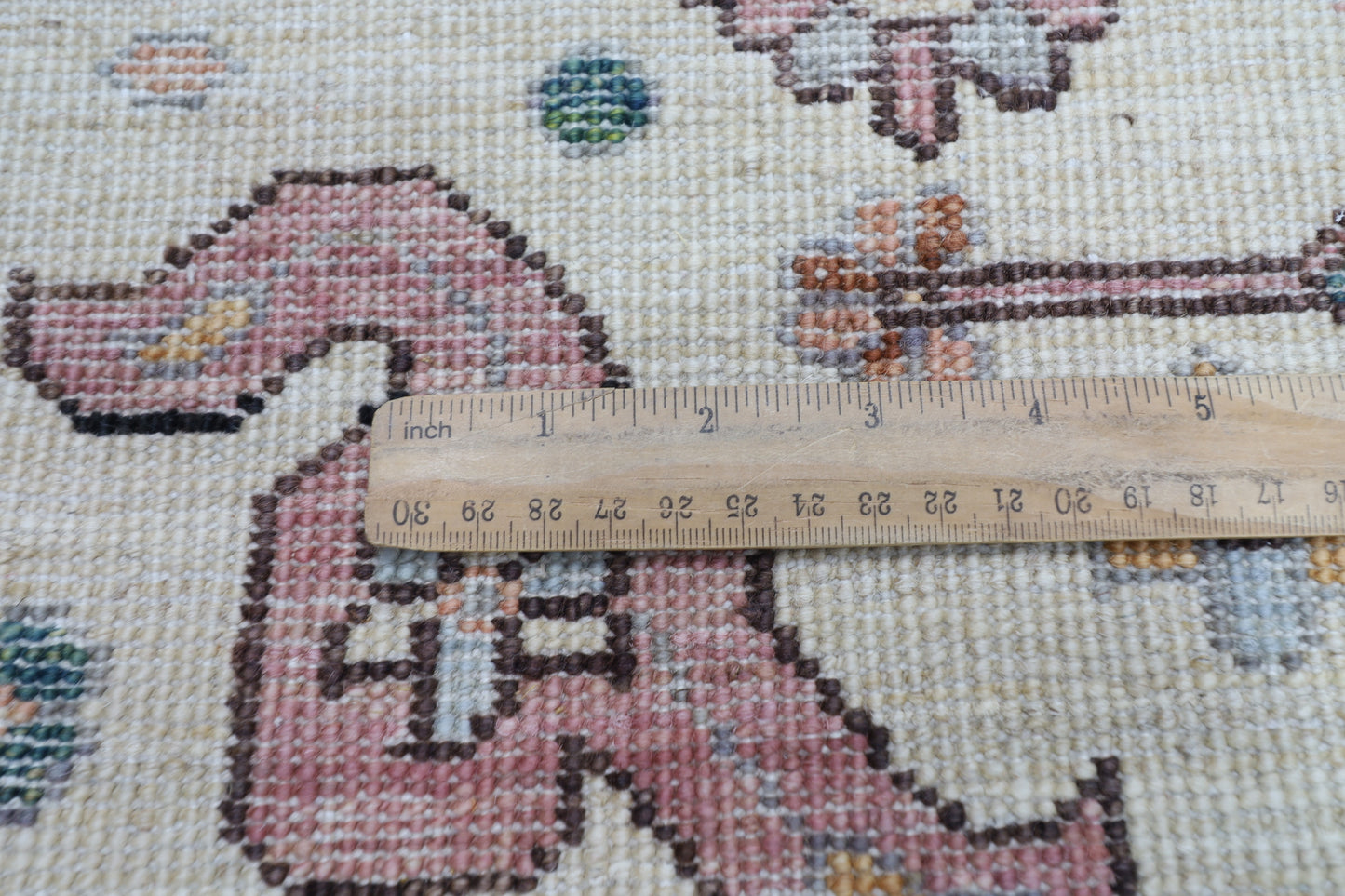 74 x 183 cm | Hallway Floral beige Rug Afghan Hand Knotted Veg dye Wool carpet