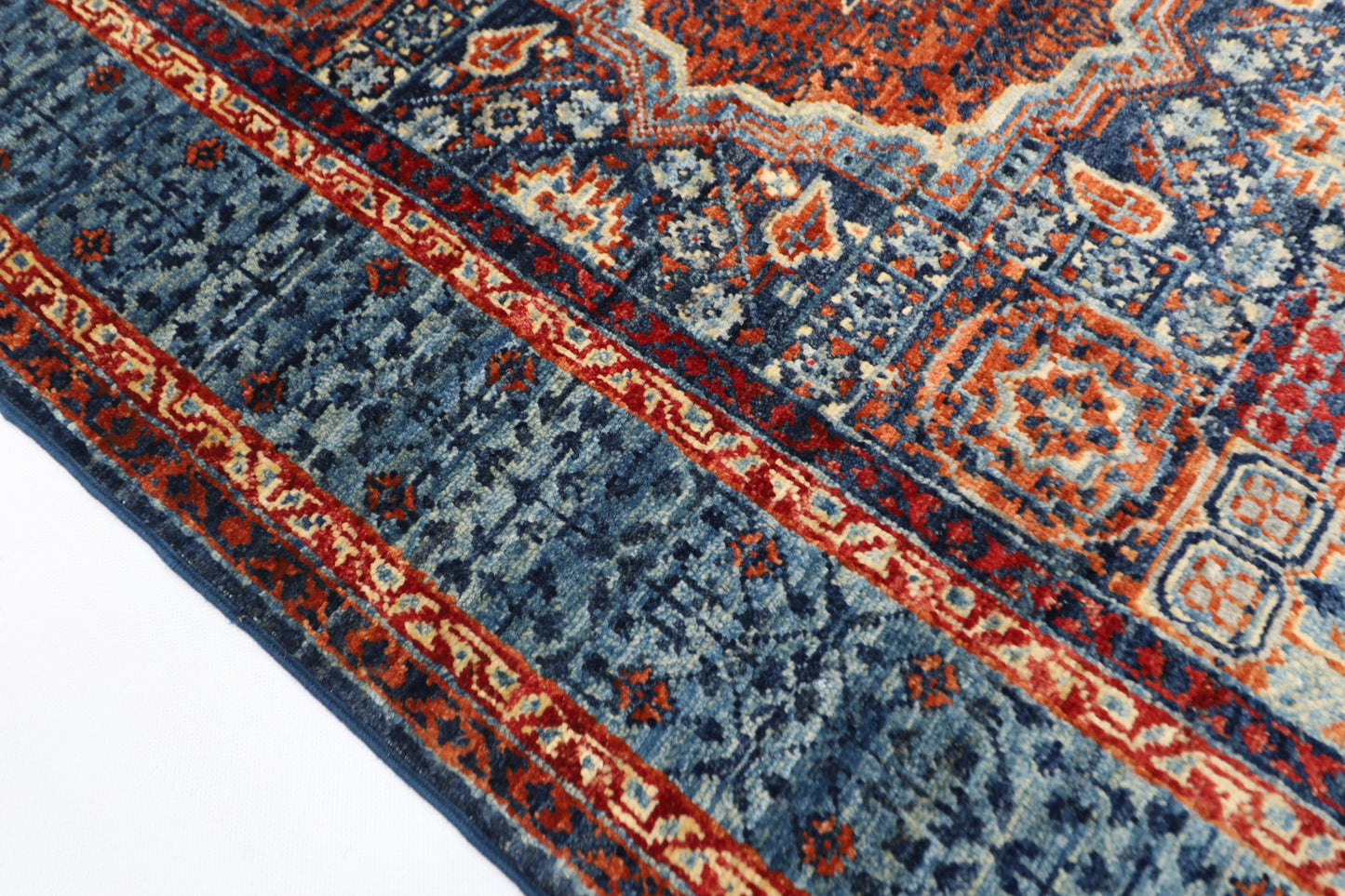 98 x 147 cm | Mamluk Afghan Tribal Hand Knotted Veg Dye Wool Carpet