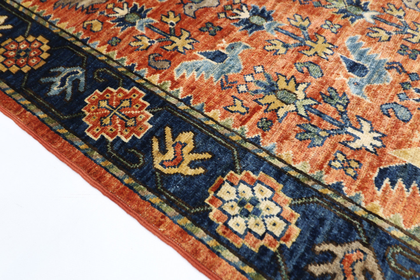 93 x 153 cm | Afghan Tribal Hand Knotted Veg Dye Wool Carpet