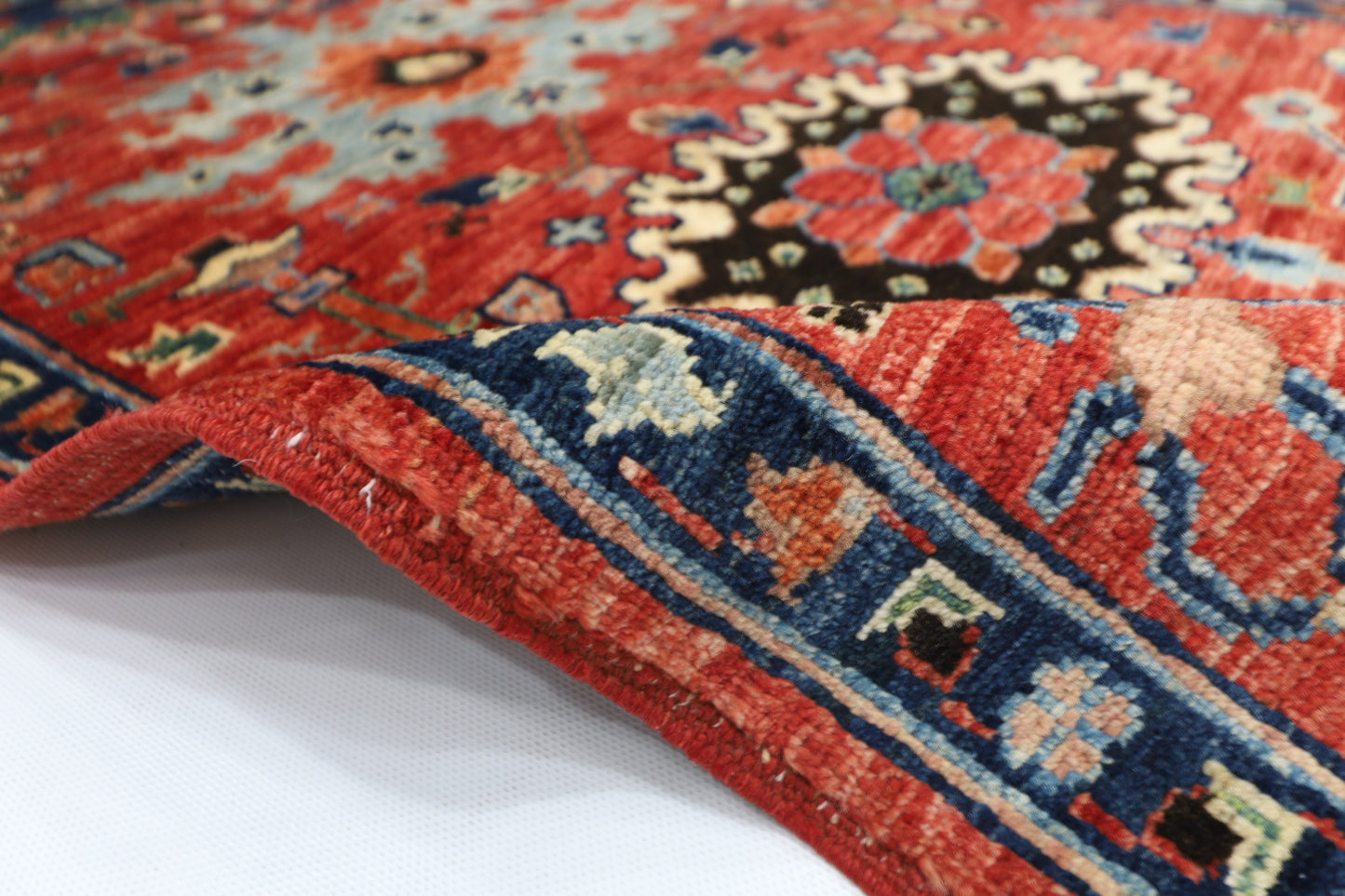 67 x 167 cm | Red Afghan Tribal Hand Knotted Veg Dye Wool Carpet