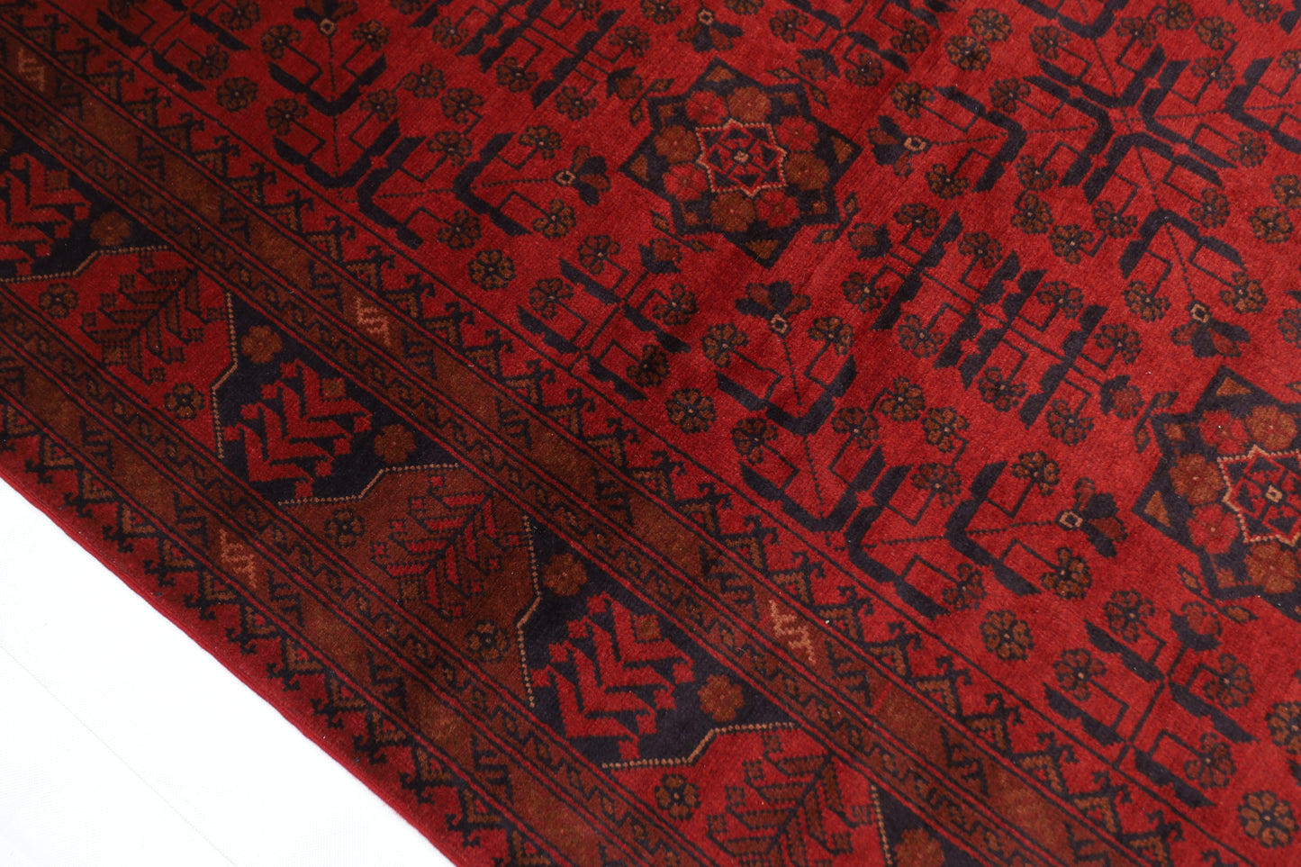 148 x 198 cm | Red Khal Mohammadi Afghan Tribal Hand Knotted Wool Carpet