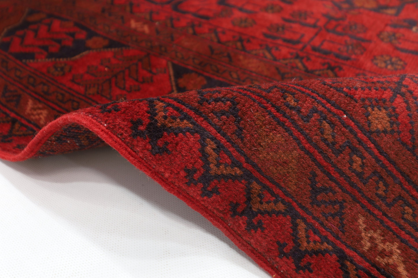 148 x 198 cm | Red Khal Mohammadi Afghan Tribal Hand Knotted Wool Carpet