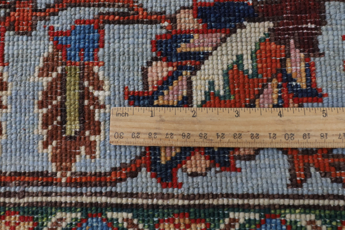 363 x 452 cm | Large Bidjar Navy Blue Design Hand Knotted Wool Afghan Carpet