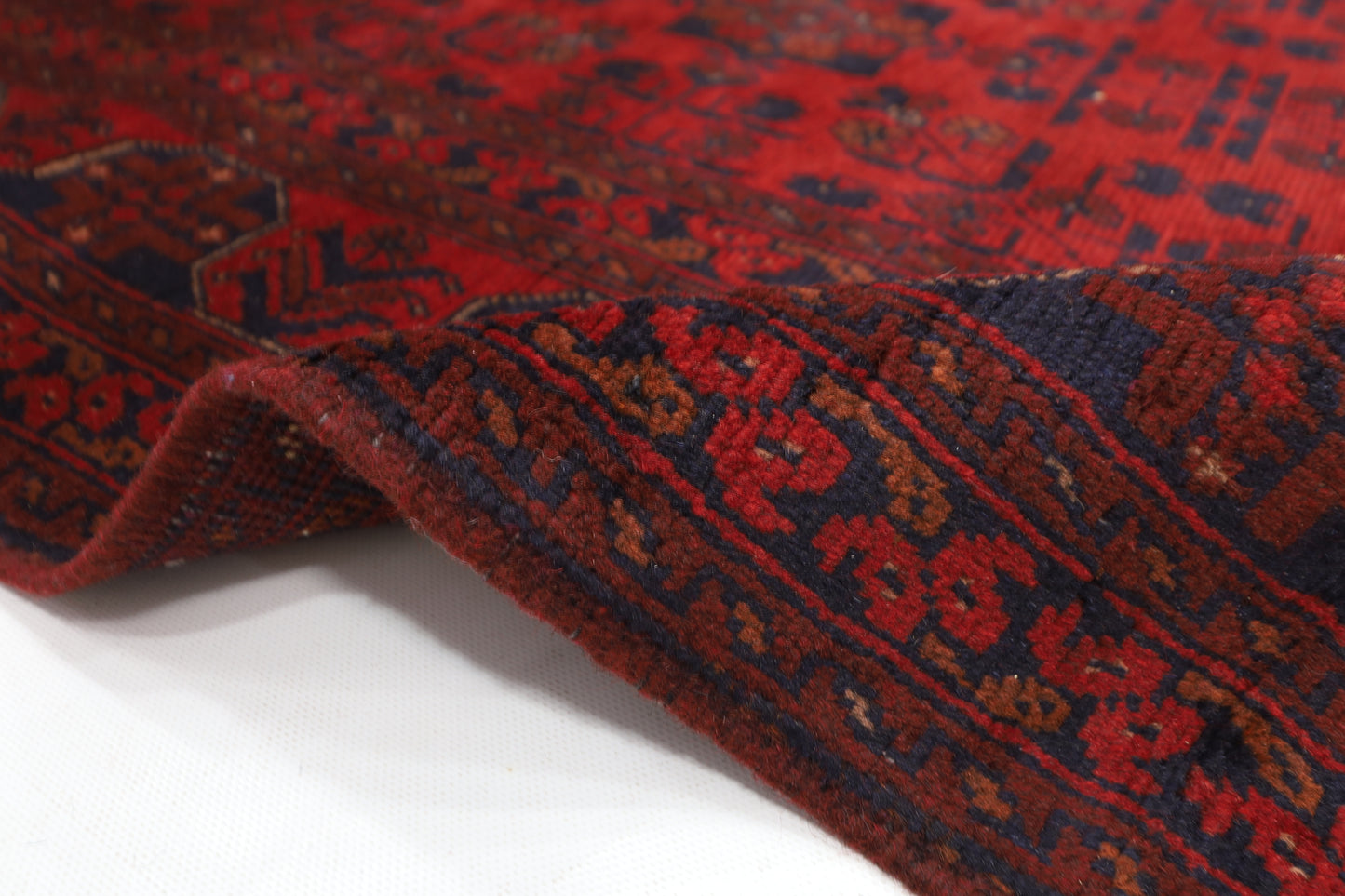 174 x 232 cm | Red Khal Mohammadi Afghan Tribal Hand Knotted Wool Carpet
