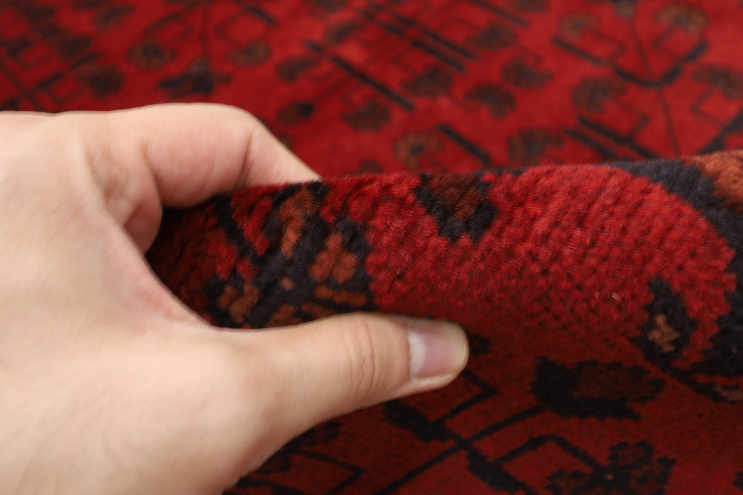 145 x 195 cm | Red Khal Mohammadi Afghan Tribal Hand Knotted Wool Carpet