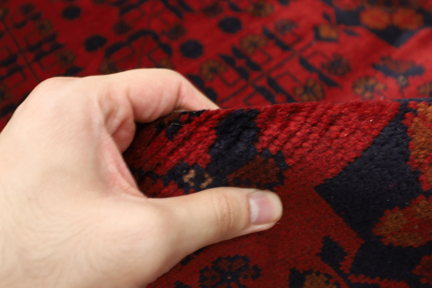 196 x 296 cm | Red Khal Mohammadi Afghan Tribal Hand Knotted Wool Carpet
