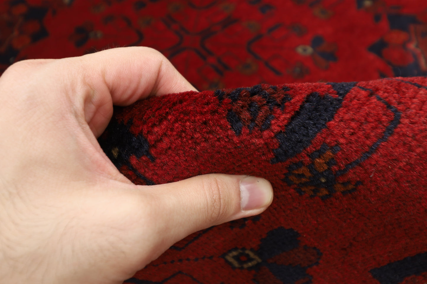 204 x 298 cm | Red Khal Mohammadi Afghan Tribal Hand Knotted Wool Carpet
