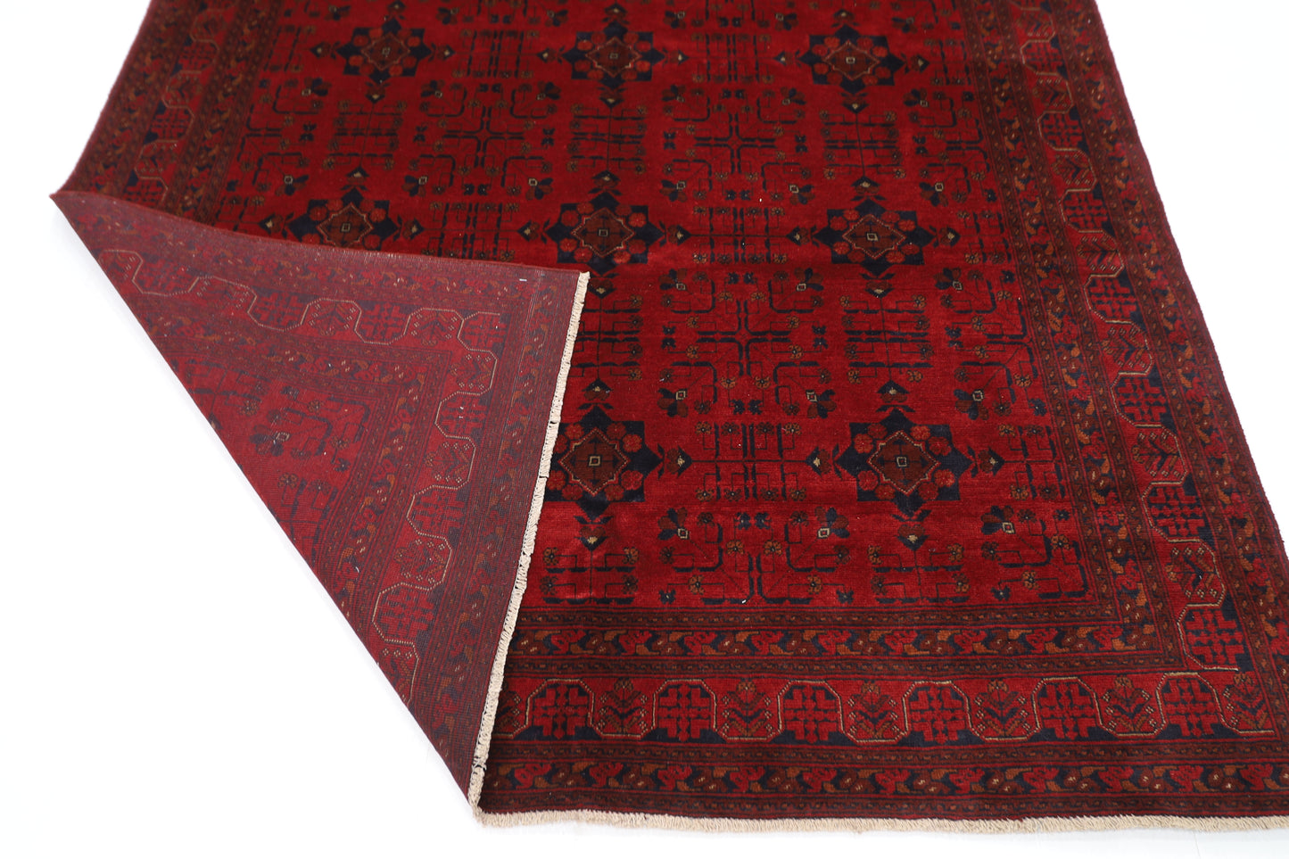 204 x 298 cm | Red Khal Mohammadi Afghan Tribal Hand Knotted Wool Carpet