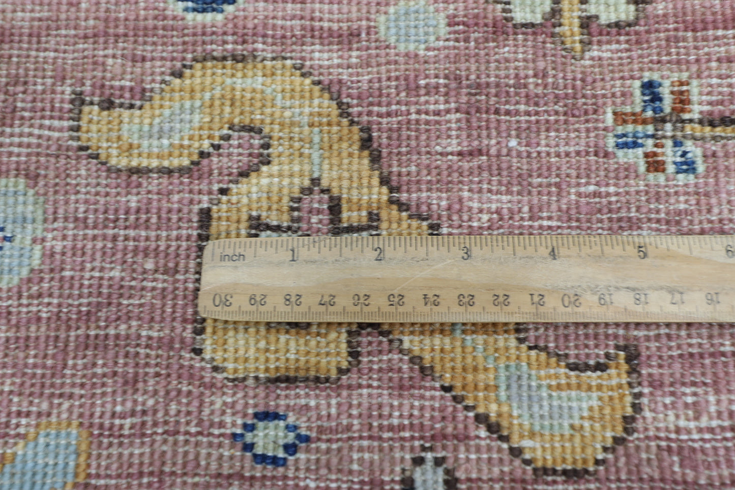 87 x 416 cm | Hallway Floral Pink Rug Afghan Hand Knotted Veg dye Wool carpet