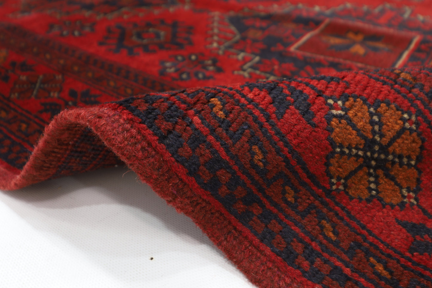 129 x 198 cm | Red Khal Mohammadi Afghan Tribal Hand Knotted Wool Carpet