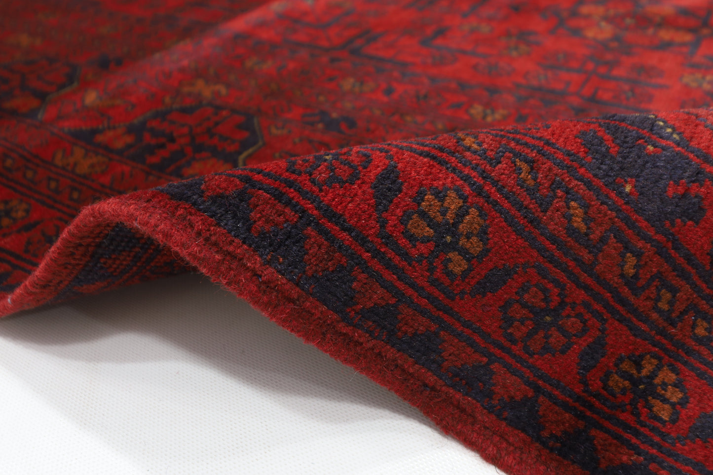 198 x 293 cm | Red Khal Mohammadi Afghan Tribal Hand Knotted Wool Carpet