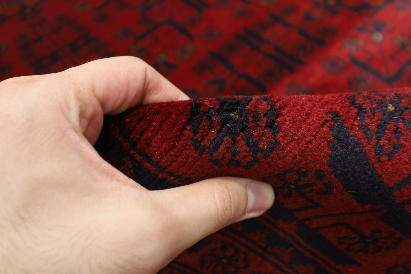 198 x 293 cm | Red Khal Mohammadi Afghan Tribal Hand Knotted Wool Carpet