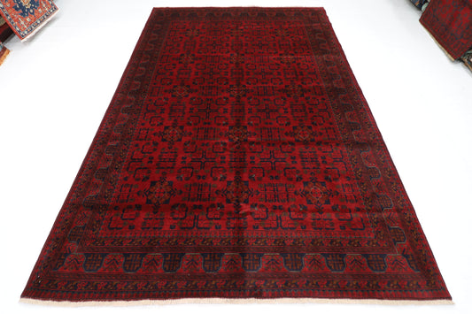 203 x 300 cm | Red Khal Mohammadi Afghan Tribal Hand Knotted Wool Carpet