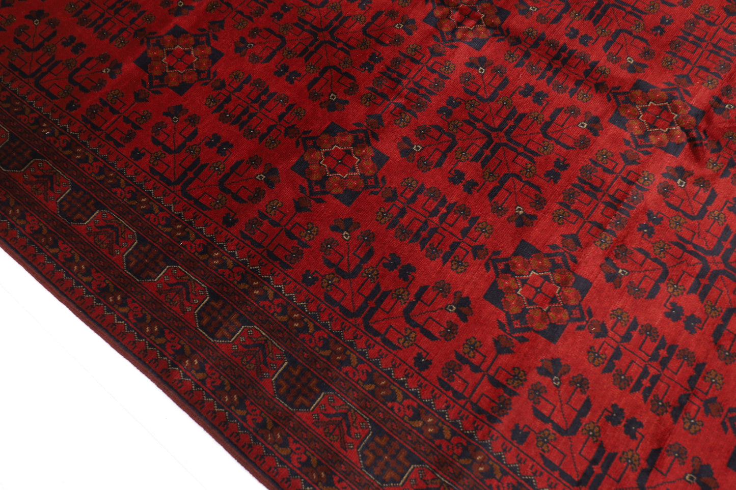 203 x 300 cm | Red Khal Mohammadi Afghan Tribal Hand Knotted Wool Carpet