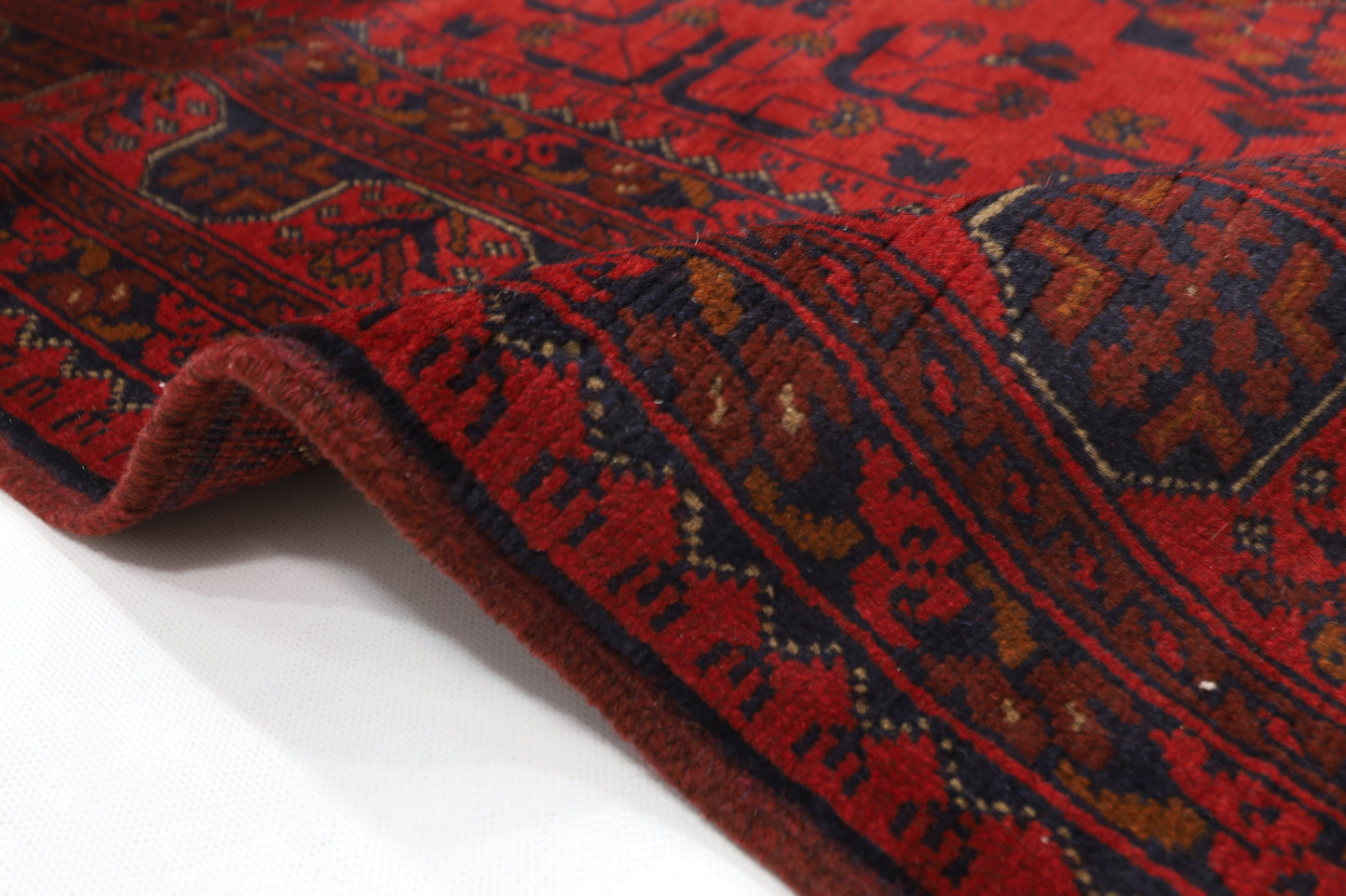 203 x 300 cm | Red Khal Mohammadi Afghan Tribal Hand Knotted Wool Carpet
