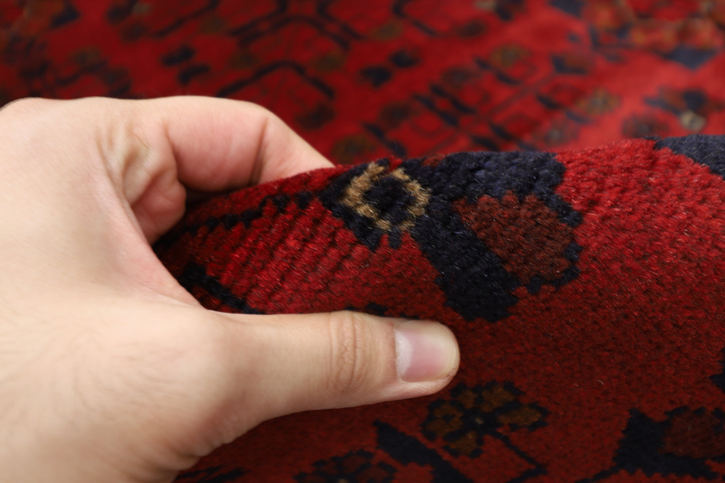203 x 300 cm | Red Khal Mohammadi Afghan Tribal Hand Knotted Wool Carpet