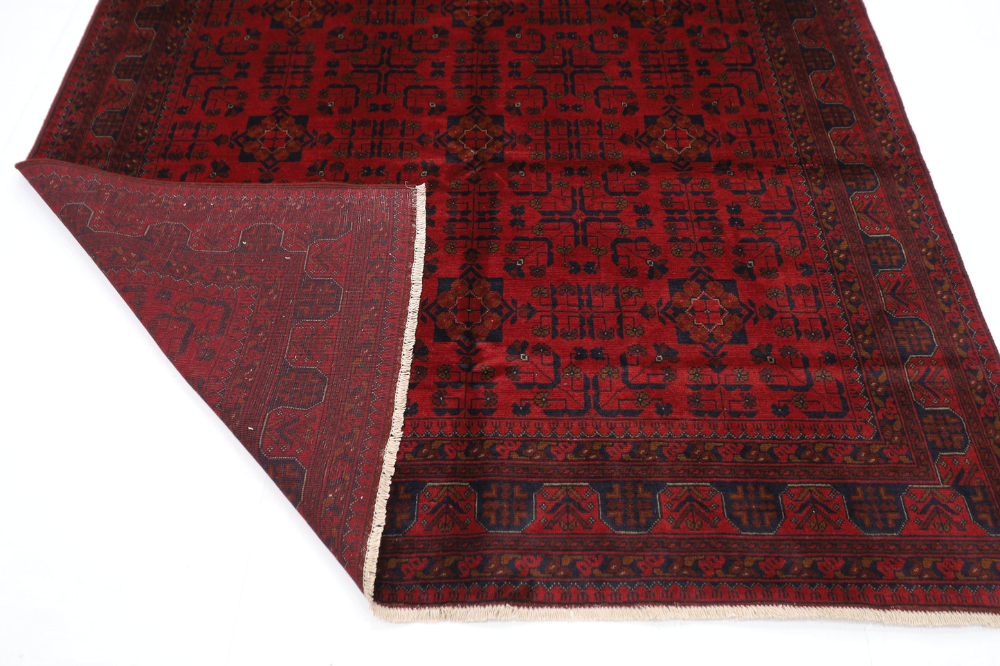 203 x 300 cm | Red Khal Mohammadi Afghan Tribal Hand Knotted Wool Carpet