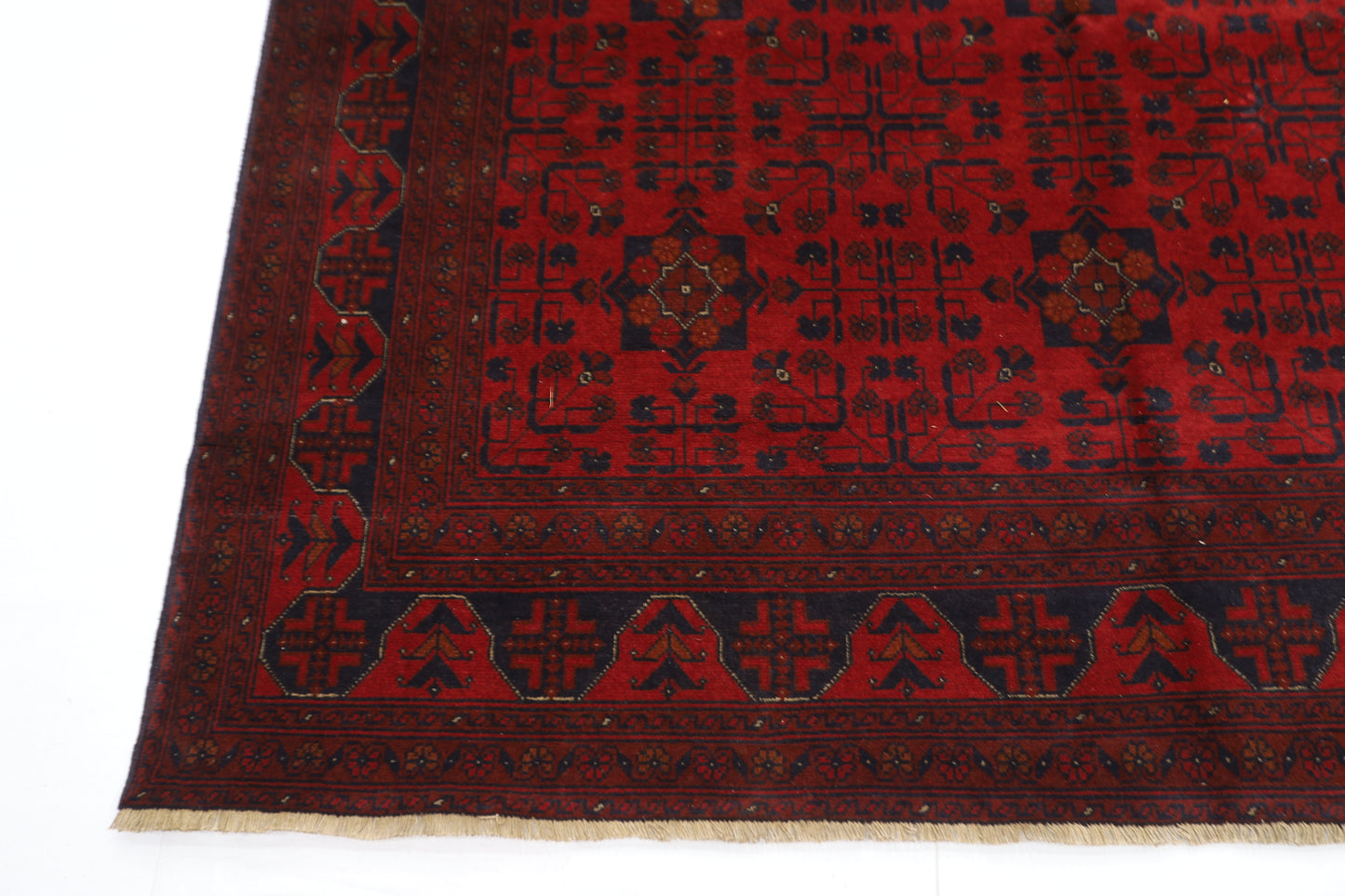 203 x 298 cm | Red Khal Mohammadi Afghan Tribal Hand Knotted Wool Carpet