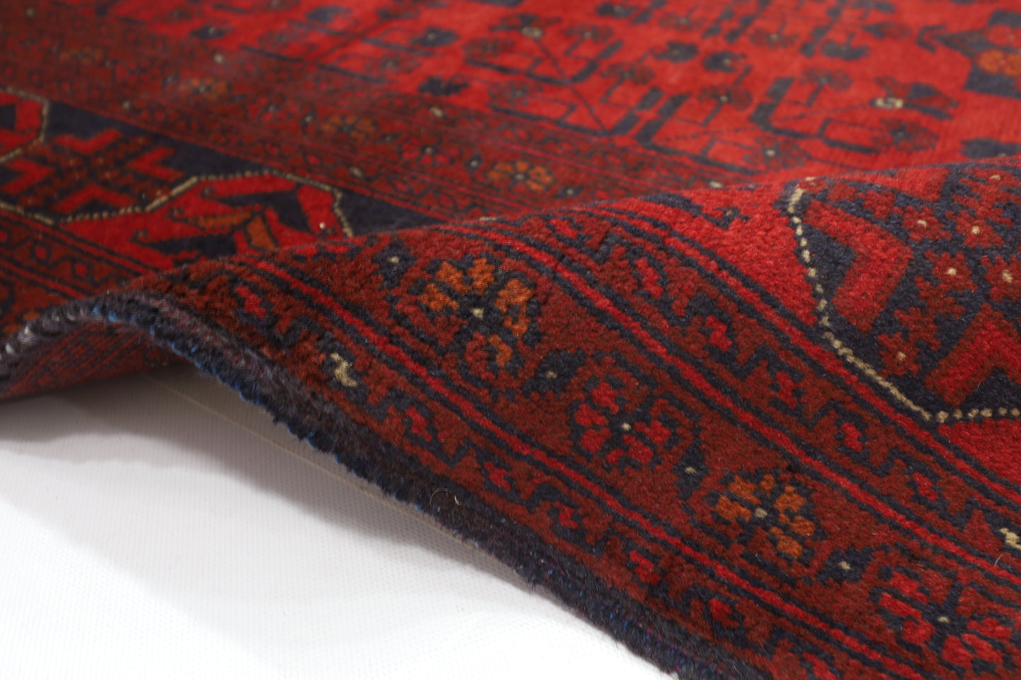 203 x 298 cm | Red Khal Mohammadi Afghan Tribal Hand Knotted Wool Carpet