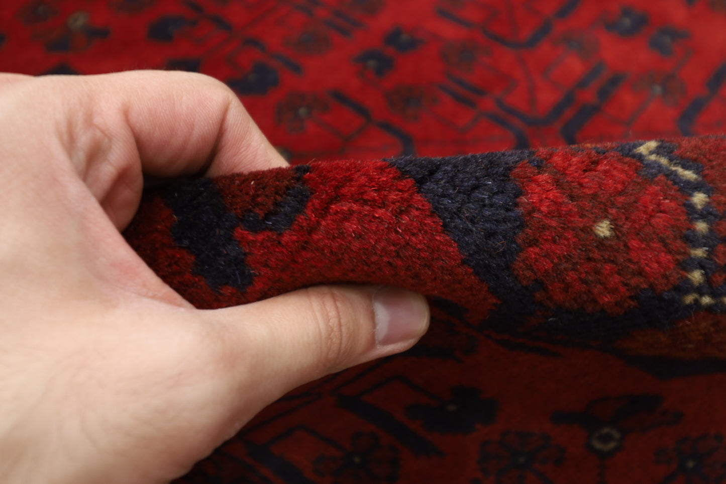 203 x 298 cm | Red Khal Mohammadi Afghan Tribal Hand Knotted Wool Carpet